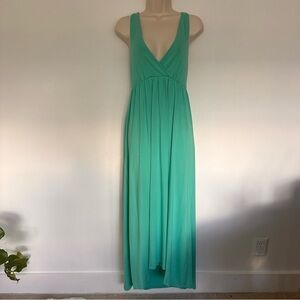 Cynthia Rowley Turquoise Deep V-neck Maxi Dress Size Small Women’s